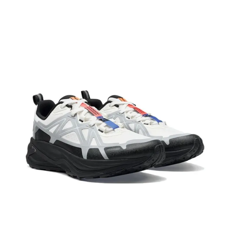 XTEP Cushioning, Wear Resistant Low Top Casual Running Shoes Men's White Gray-3