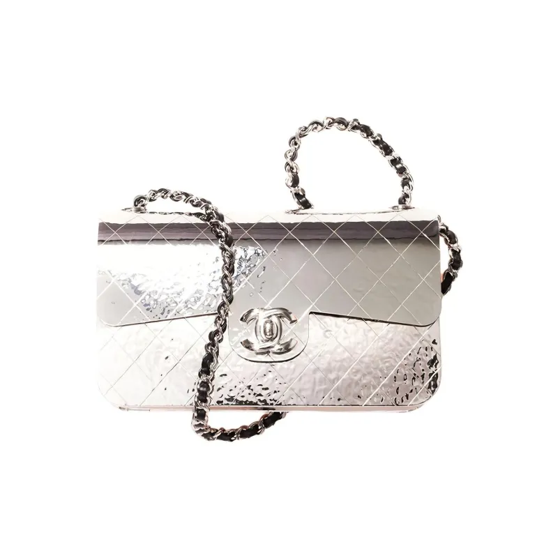 CHANEL Metal Box Bag, Evening Bag, Shoulder Bag Trumpets Women's Gold-0