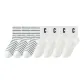 3 Wide Stripes+4 White Big C