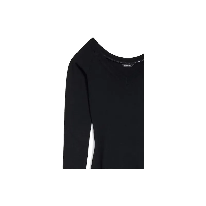 Balenciaga Long Sleeved Dress Regular Fit Women's Black-3