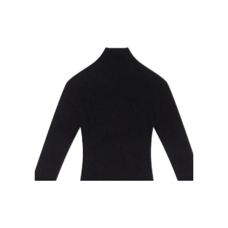 Balenciaga Long-Sleeved Dresses Women's Black-4