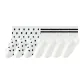 3 White Dots+4 White Double Stripe