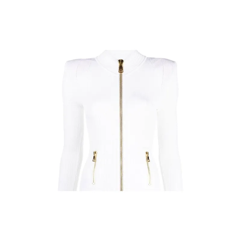 BALMAIN Long-Sleeved Dresses Women's White-4