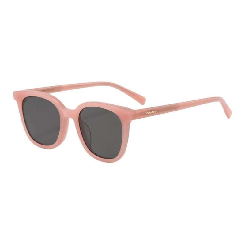 SHAWN LEE Plate Frame Irregular Shape Sunglasses Unisex Blue-5