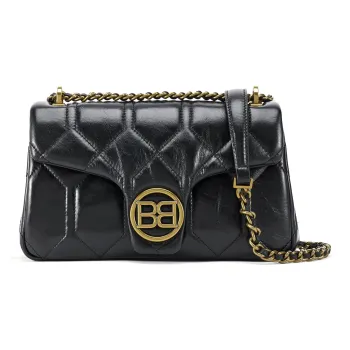 BOSSSUNWEN Cow Leather Crossbody Bag, Shoulder Bag Everyday Casual Vacation Regular Women's Black/Red