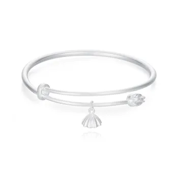 Children's Drawings S999 Fine Silver Bangles Women's