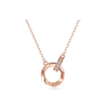Chongqing Gold Store S925 Silver/Cubic Zirconia Necklaces Women's
