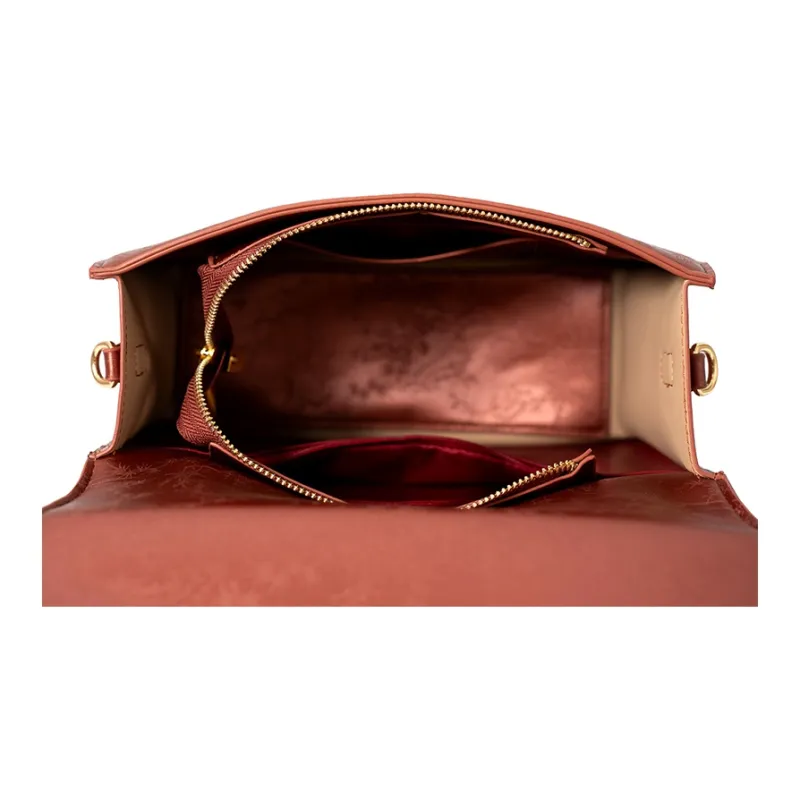 Vigno Synthetic Leather Handbag One Shoulder Crossbody Regular Women's Red-17
