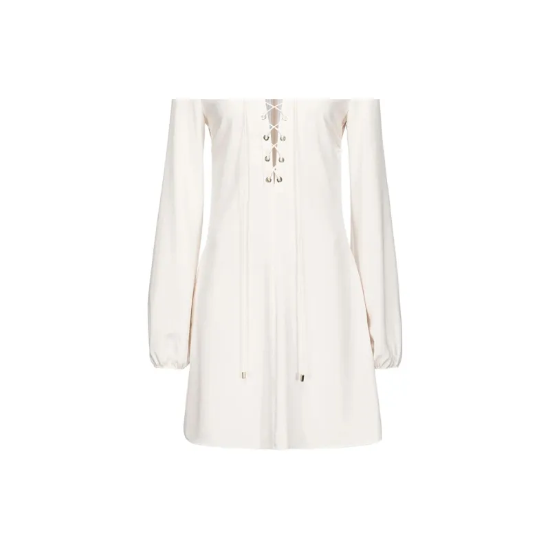 PINKO Long Sleeved Dress Women's White-5