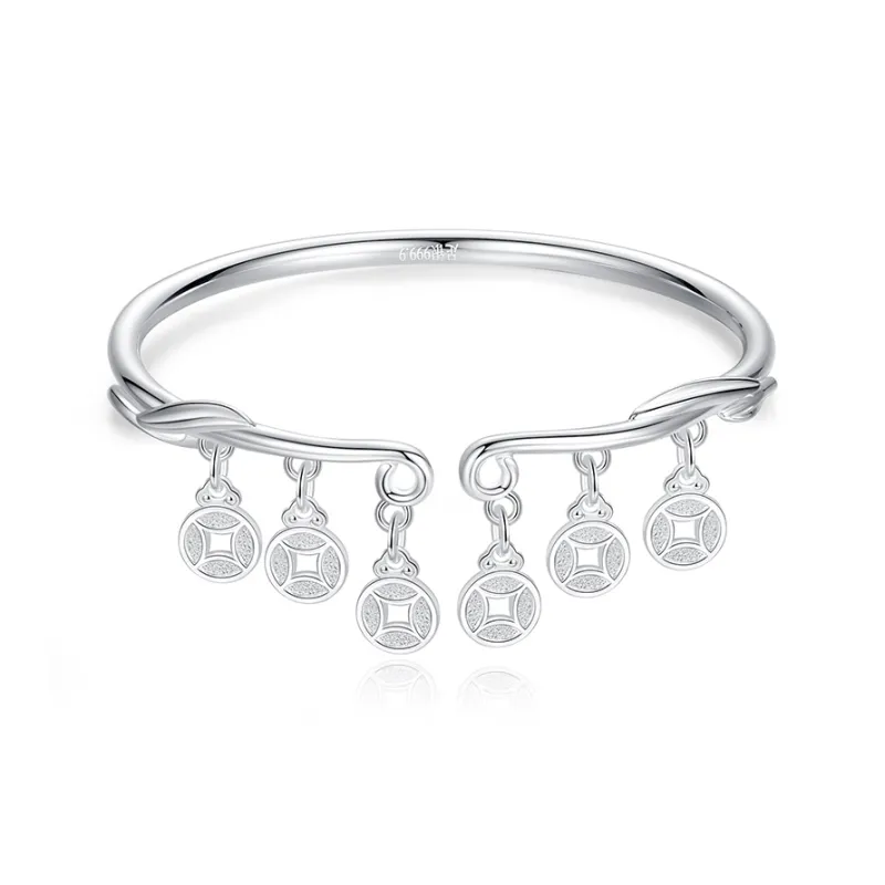 Children's Drawings S999 Fine Silver Bangles Women's-0