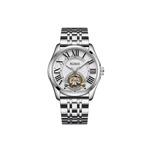 KUERST Automatic Mechanical Movement Steel Strap Watch Men's Watches White Dial