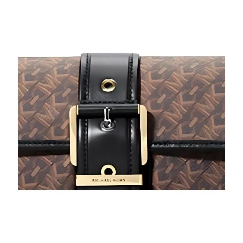 MICHAEL KORS Artificial Leather With Cow Leather Handbag, Shoulder Bag Regular Women's Dark Brown & Black-6
