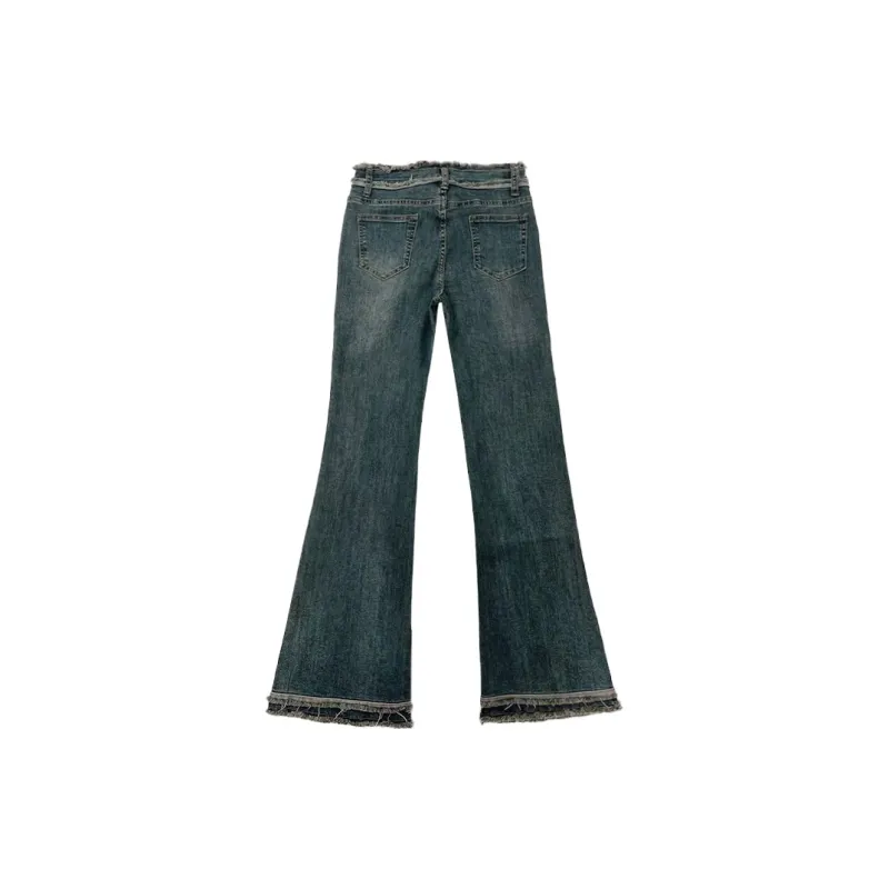 FAWENXIANGZI Jeans Women's Nostalgic Blue-1
