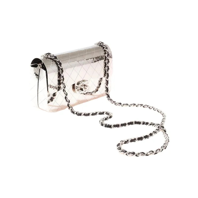 CHANEL Metal Box Bag, Evening Bag, Shoulder Bag Trumpets Women's Gold-2