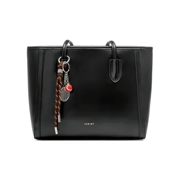 JOSINY PU Tote Bag, Shopping Bag, Shoulder Bag Women's Black/Ecru/Brown