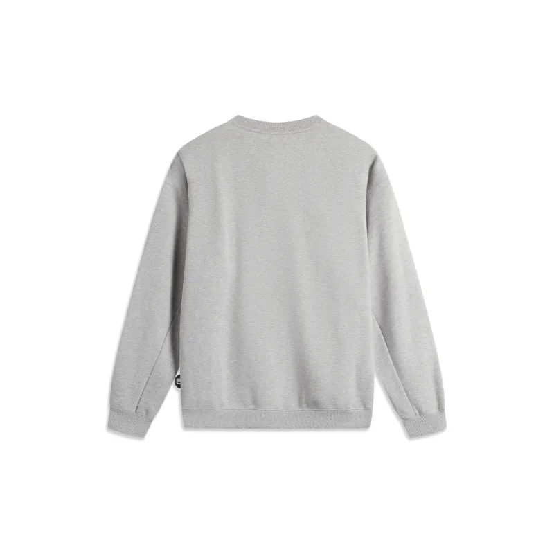 LiNing Sweatshirt Men's H110AB Heather Gray Moon Dial With Mixed Gray-1
