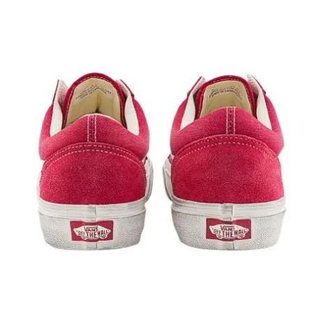 Vans Slip Resistant Low Top Skateboard Shoes Unisex Red White-1