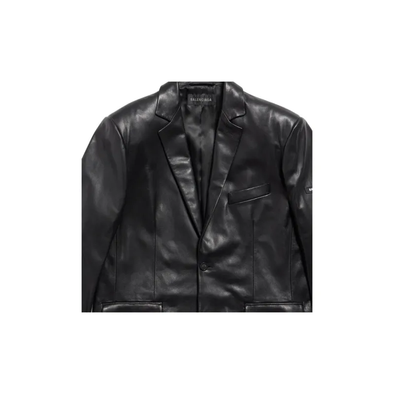Balenciaga Single Breasted Logo Patch Jacket-2
