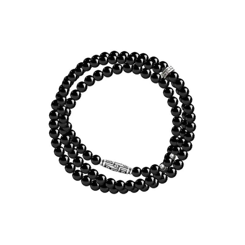 Lang Wind Natural Obsidian Bracelets Unisex-0