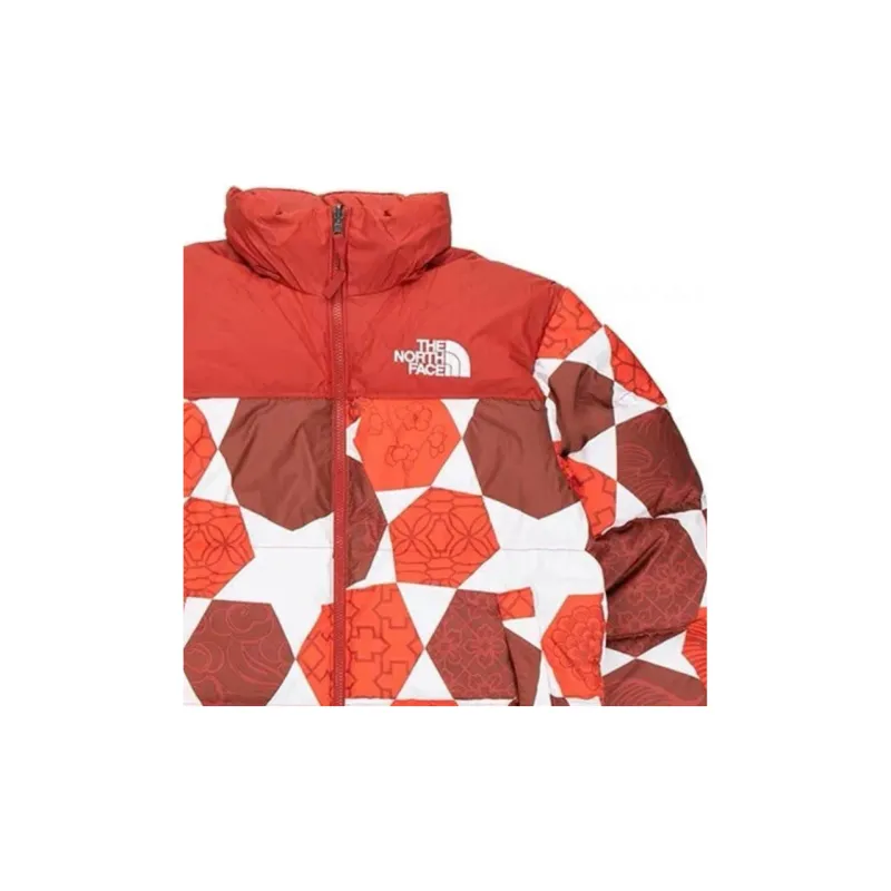 THE NORTH FACE 1996 Retro Nuptse Ic Geo Print Jacket Fiery Red-2