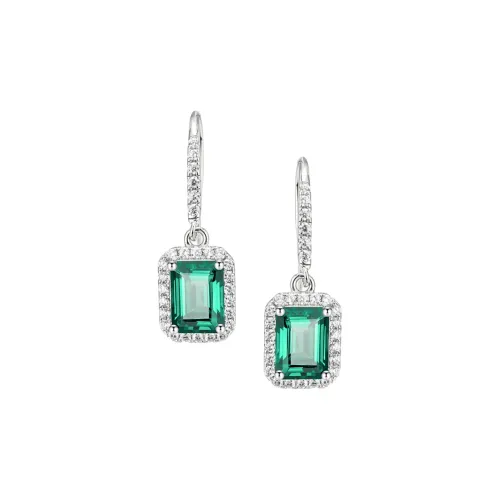 AIDAQIAN S925 Silver Hoop Earrings Drop Earrings Hook Style Women's