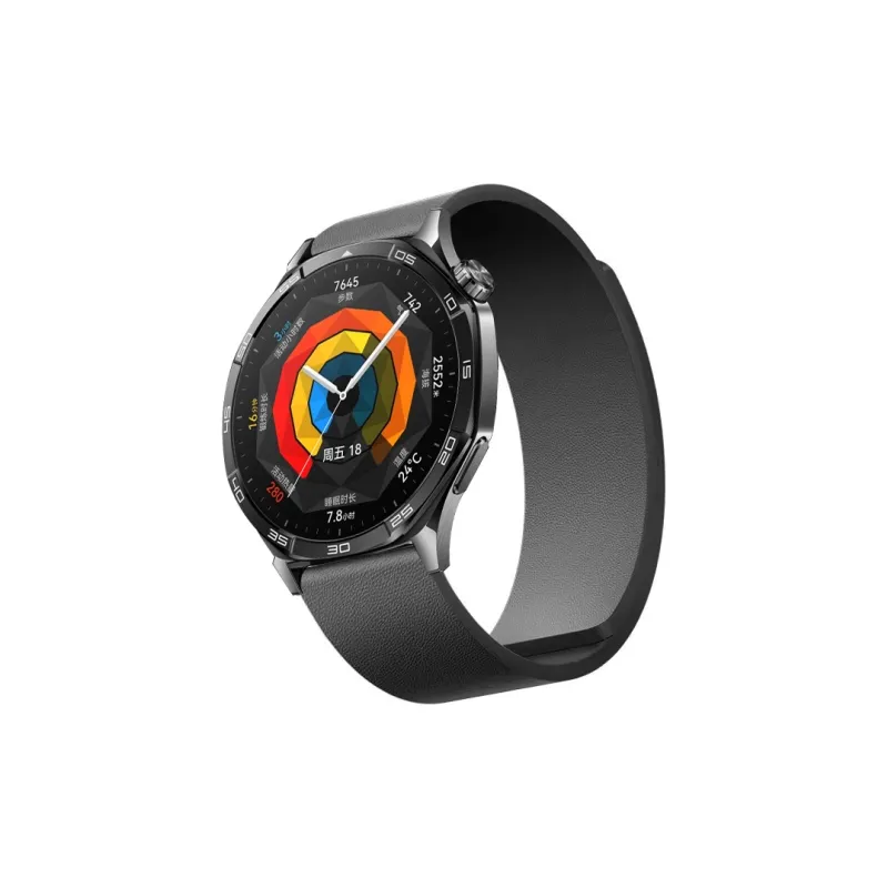 FZRT Watch Bands Litchi Grain Kona Leather Magnetic Strap Waterproof And Sweatproof Unisex-4