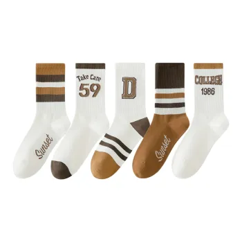 Lan Miao Mid Calf Socks Women's 5 Pack