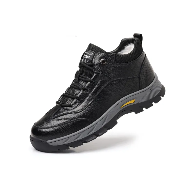 MODENGPAN Mid Top Casual Shoes Men's Black-1
