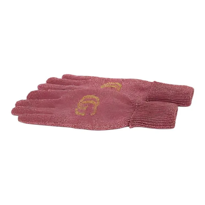 GUCCI Cashmere Knit Gloves Unisex Pink-1
