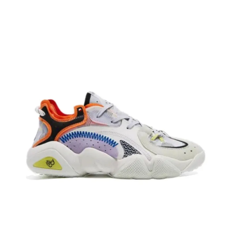 PEAK State Pole 6371 Casual Shoes Women's Low Top Ecru/Orange-1