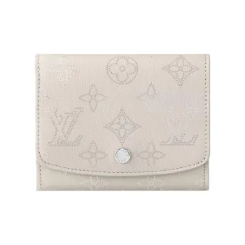 LOUIS VUITTON Calfskin Wallet Women's White