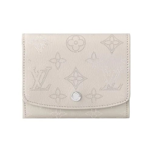 LOUIS VUITTON Calfskin Wallet Women's White