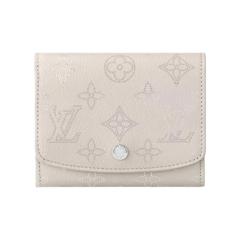 LOUIS VUITTON Calfskin Wallet Women's White-0