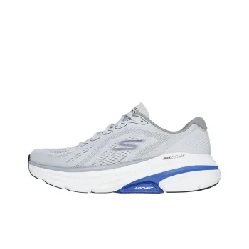 Skechers Max Cushioning Anti-Slip Wear-Resistant Low-Top Casual Running Shoes Men's Gray Blue