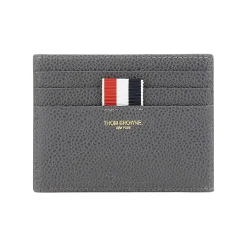 THOM BROWNE· Leather Card Holder Men's Gray