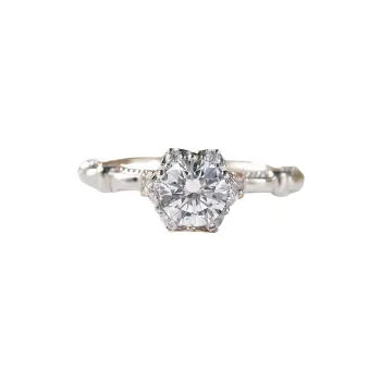 Stone On The Line S925 Silver Moissanite Rings Women's