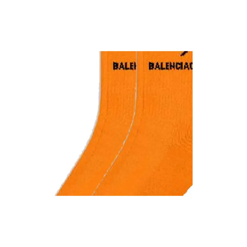 Balenciaga B Tennis Socks 'Orange/Black'-1