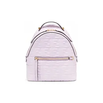 FENDI Cow Leather Backpack Women's Light Purple