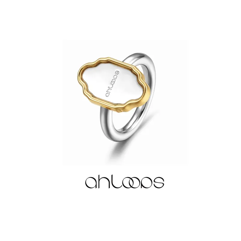 AHLOOPS 18K Gold Plated Copper Rings Unisex-1