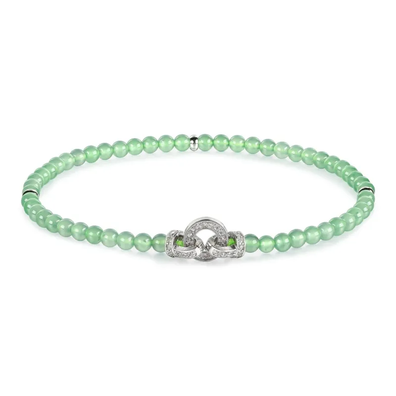 Green Craftsman Ice Type Jadeite Bracelets Women's-0