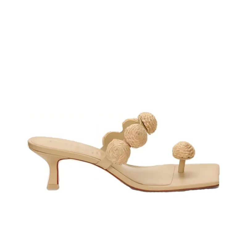 Cult Gaia Sarina Raffia-appliqué Sandals-1