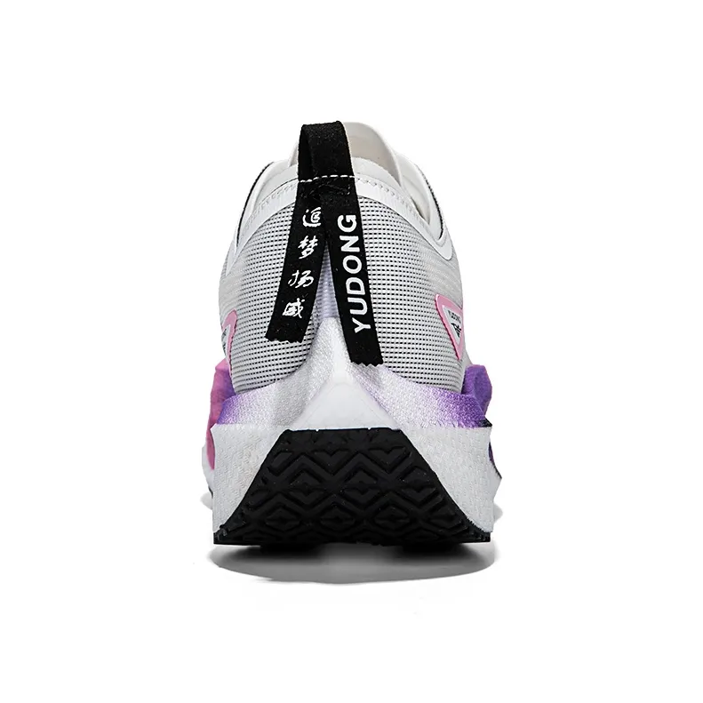 YUDONG Running Shoes Men Low Top White Purple-5