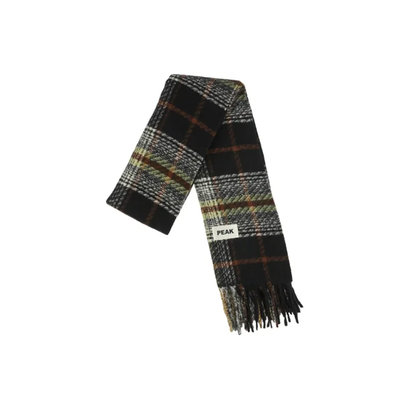 PEAK Knit Scarves Unisex Black White-1