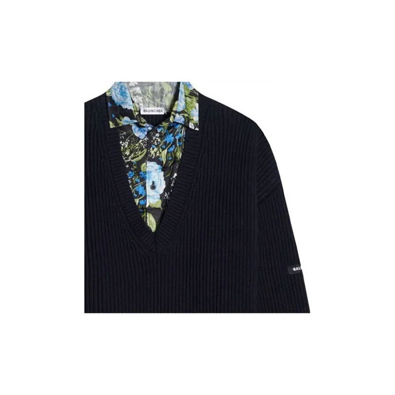 Balenciaga Long-Sleeved Dresses Women's Blue-3