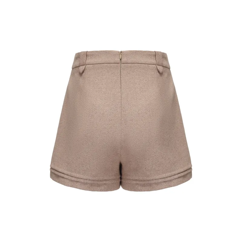 CHIWAWAMEME Casual Shorts Women's Milk Tea Beige-1