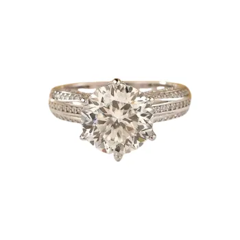 Stone On The Line S925 Silver Moissanite Rings Women's