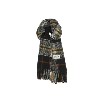 PEAK Knit Scarves Unisex Black White