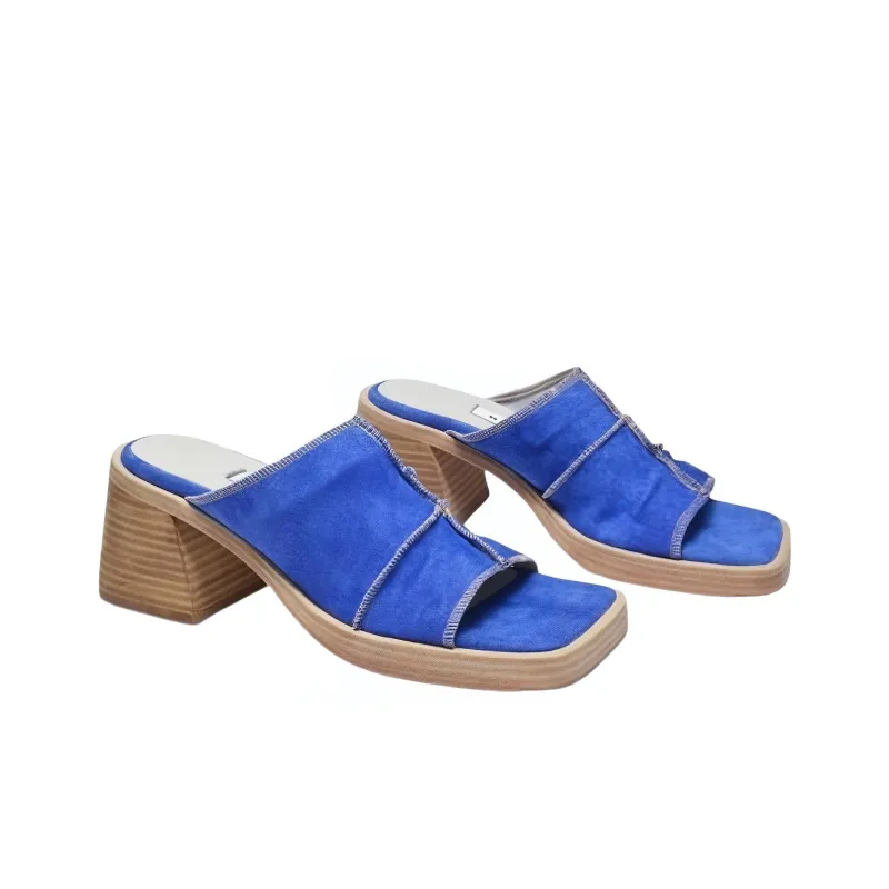 MIISTA Slide Slippers Women's Blue-2