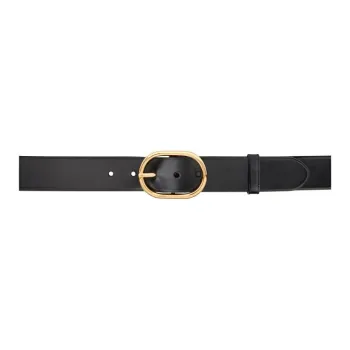 GUCCI Genuine Leather Leather Belts Men's Black -