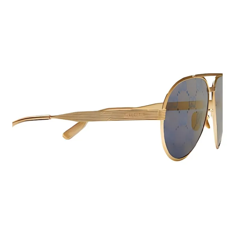 GUCCI Acetate Metal Aviator Sunglasses Men's Gold-2